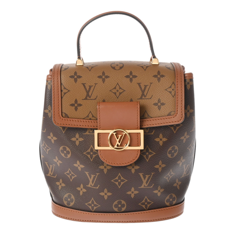 Louis Vuitton Monogram Reverse Dauphine Backpack Brown Canvas Daypack